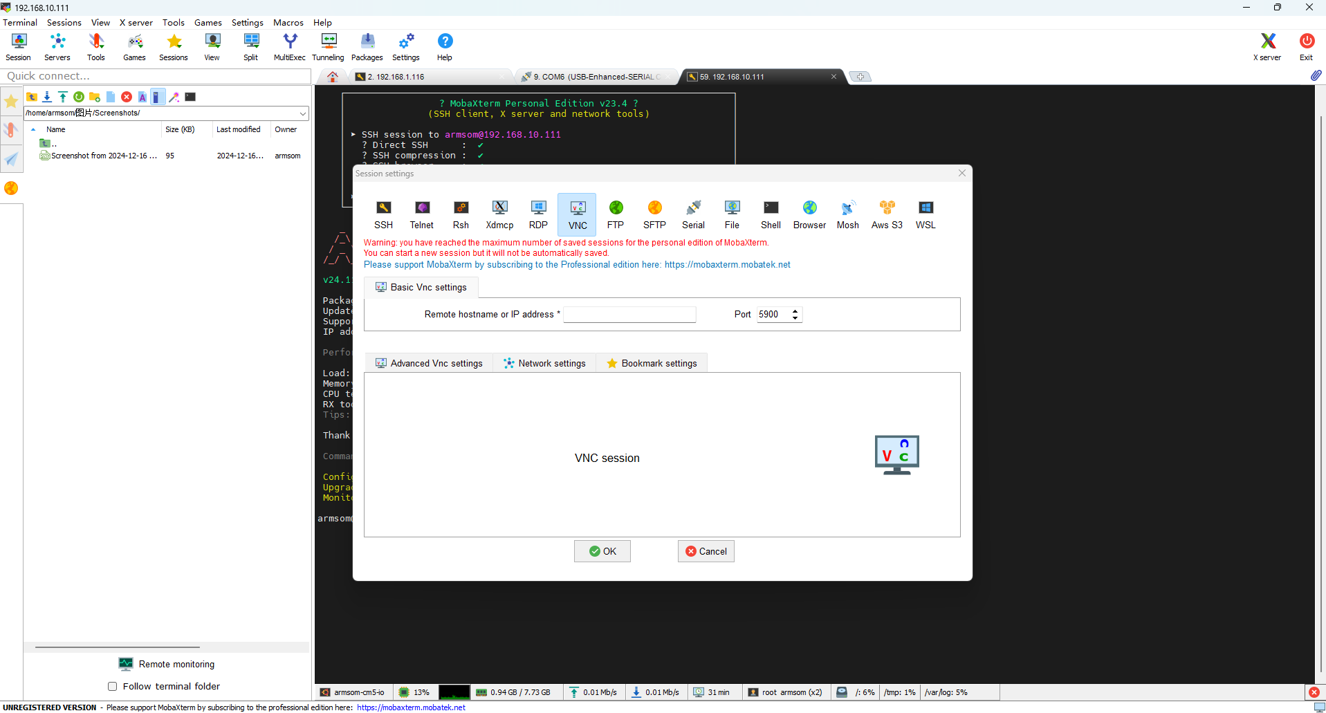 vnc-connect-mobaxterm