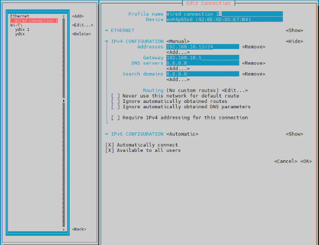 nmtui-network